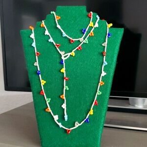 Multicolored beads Crochet necklace
